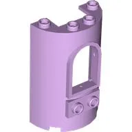 Cylinder Half 2 x 4 x 5 with 1 x 2 Cutout and Arched Window, Lavender