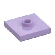 Plate Special 2 x 2 with Groove and Center Stud (Jumper), Lavender