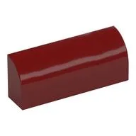 Brick Curved 1 x 4 x 1 1/3 No Studs, Dark Red