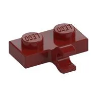 Plate Special 1 x 2 with Clip Horizontal on Side, Dark Red
