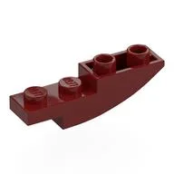 Brick Curved Inverted 4 x 1, Dark Red