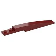 Brick Curved 10 x 1 [Symmetric Inside Ridges], Dark Red