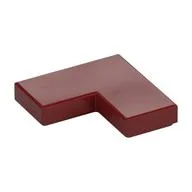 Tile 2 x 2 Corner, Dark Red