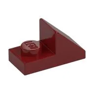 Brick Sloped 45° 2 x 1 with 2/3 Cutout [New Version], Dark Red