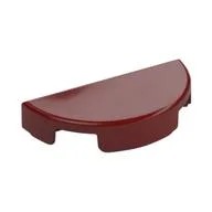 Tile Round 1 x 2 Half Circle, Dark Red