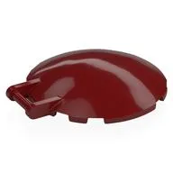 Dish 6 x 6 Inverted - No Studs with Handle, Dark Red
