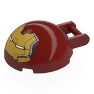 Windscreen 4 x 4 x 1 2/3 Canopy Half Sphere with Handle and Hulk Buster Face Print, Dark Red