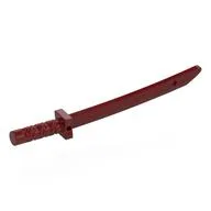 Weapon Sword / Katana / Shamshir with Capped Pommel [Square Guard], Dark Red