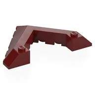 Brick Wedged, Sloped 45° 6 x 8 with Pointed Cutout, Dark Red