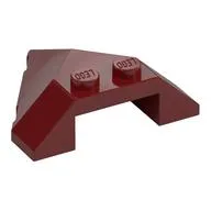Brick Wedged, Sloped 4 x 4 Pointed, Dark Red