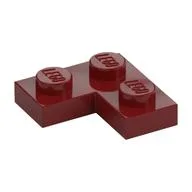 Plate 2 x 2 Corner, Dark Red