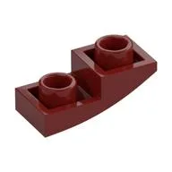 Brick Curved Inverted 2 x 1, Dark Red