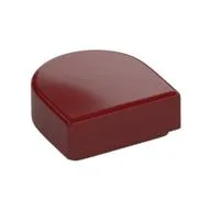 Tile Round 1 x 1 Half Circle, Dark Red