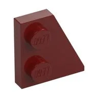 Wedge Plate 2 x 2 Right, Dark Red