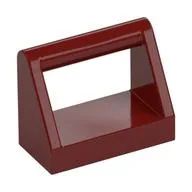 Tile Special 1 x 2 with Handle, Dark Red