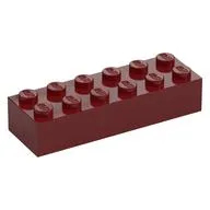 Brick 2 x 6, Dark Red