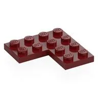 Plate 4 x 4 Corner, Dark Red