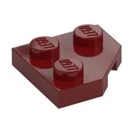 Wedge Plate 2 x 2 Cut Corner, Dark Red