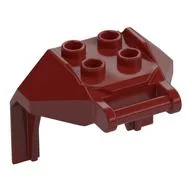 Plate Special, 2 x 2 Studs and Handle, Closed Ends (Mech Chest Plate / Armor), Dark Red