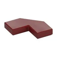 Tile Special 2 x 2 Corner with Cut Corner - Facet, Dark Red
