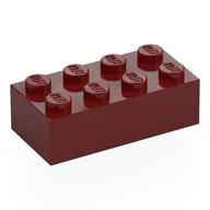 Brick 2 x 4, Dark Red