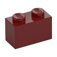 Brick 1 x 2, Dark Red