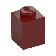 Brick 1 x 1, Dark Red