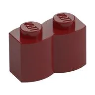 Brick Special 1 x 2 Palisade [aka Log], Dark Red
