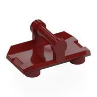 Plate Special / Shield Rectangular with 4 Studs, Handle, Dark Red