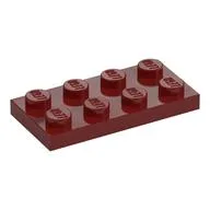 Plate 2 x 4, Dark Red