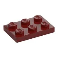 Plate 2 x 3, Dark Red