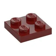 Plate 2 x 2, Dark Red