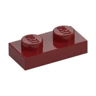 Plate 1 x 2, Dark Red