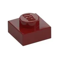 Plate 1 x 1, Dark Red