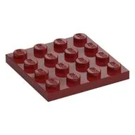 Plate 4 x 4, Dark Red