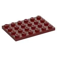 Plate 4 x 6, Dark Red