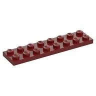 Plate 2 x 8, Dark Red
