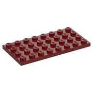 Plate 4 x 8, Dark Red