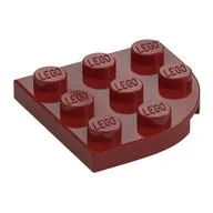 Plate Round Corner 3 x 3, Dark Red