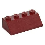 Brick Sloped 45° 2 x 4, Dark Red