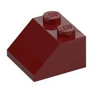 Brick Sloped 45° 2 x 2, Dark Red