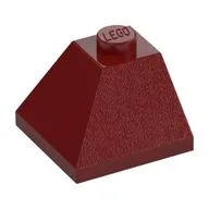 Brick Sloped 45° 2 x 2 Double Convex, Dark Red