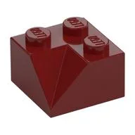Brick Sloped 45° 2 x 2 Double Concave, Dark Red