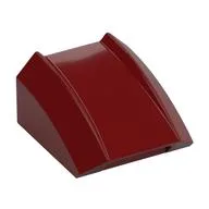 Brick Curved 2 x 2 with Lip, No Studs, Dark Red