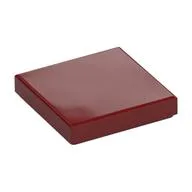 Tile 2 x 2 with Groove, Dark Red