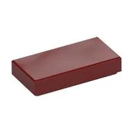 Tile 1 x 2 with Groove, Dark Red