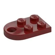 Plate Special 3 x 2 with Rounded End, Hole, Dark Red