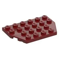 Wedge Plate 4 x 6 Cut Corners, Dark Red
