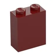 Brick 1 x 2 x 2 with Inside Stud Holder, Dark Red