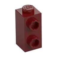 Brick Special 1 x 1 x 1 2/3 with Studs on 1 Side, Dark Red